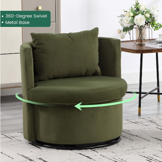 Upholstered Bucket Dining Chair with Ottoman