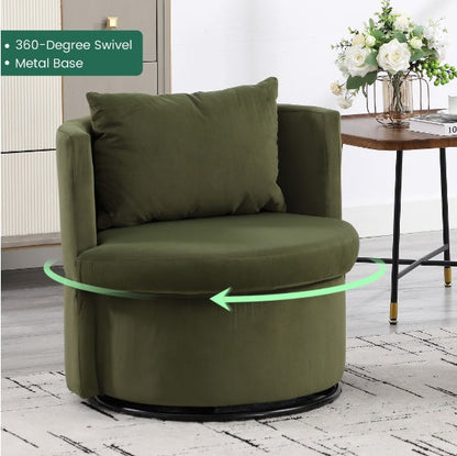 Upholstered Bucket Dining Chair with Ottoman