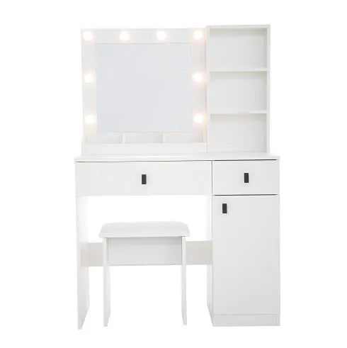 Vanity Desk with Lighted Mirror