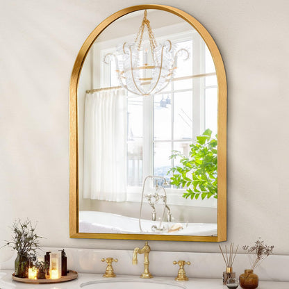 Gold Arch Bathroom Mirror