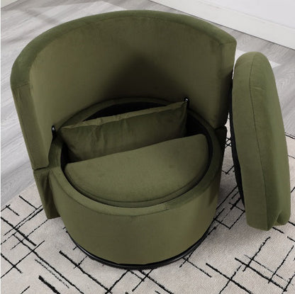 Upholstered Bucket Dining Chair with Ottoman