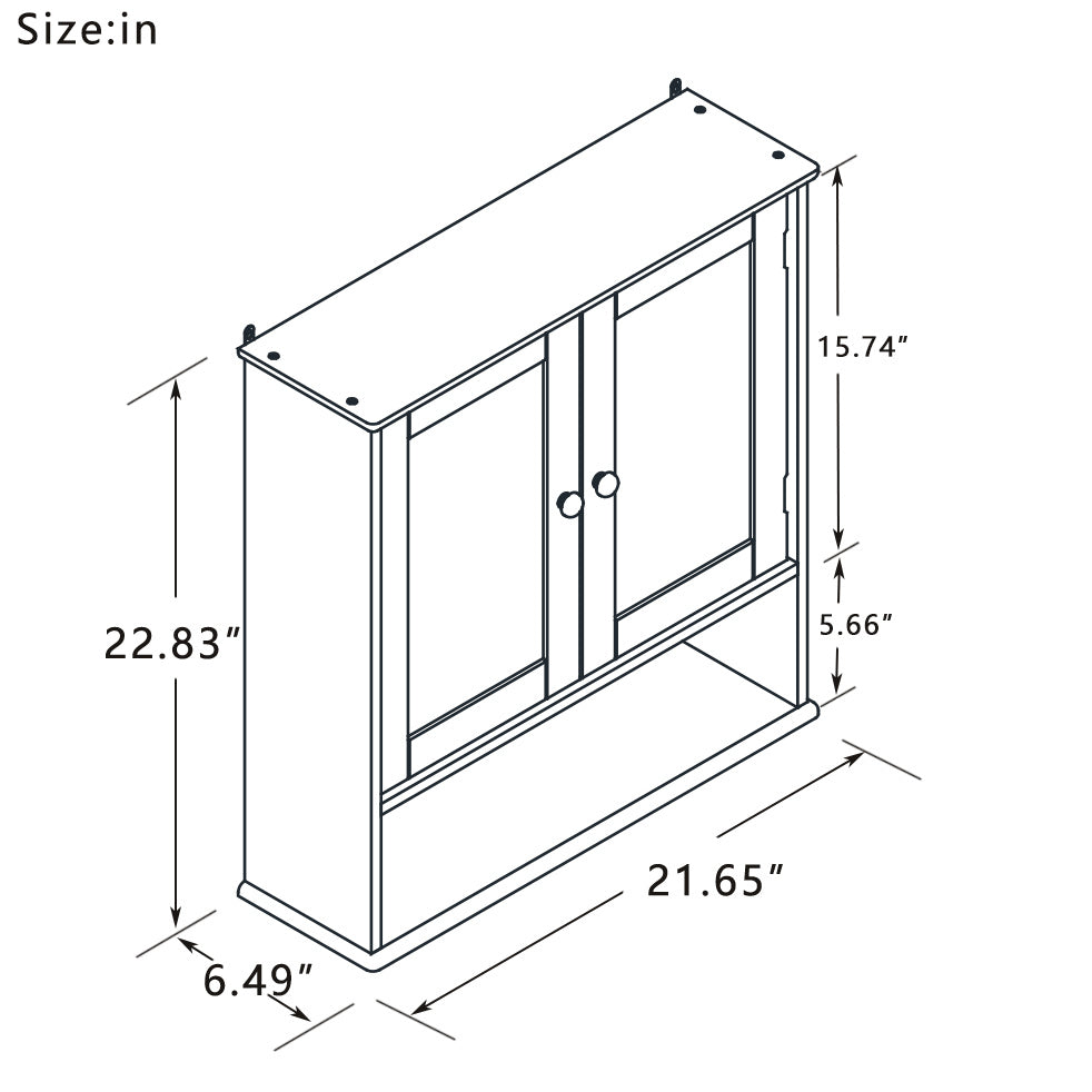 Bathroom Mirror Cabinet with Shelves