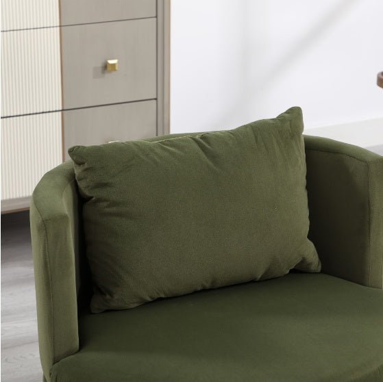 Upholstered Bucket Dining Chair with Ottoman