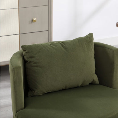 Upholstered Bucket Dining Chair with Ottoman