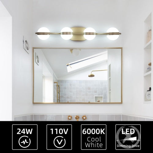 Gold Bathroom Vanity Light