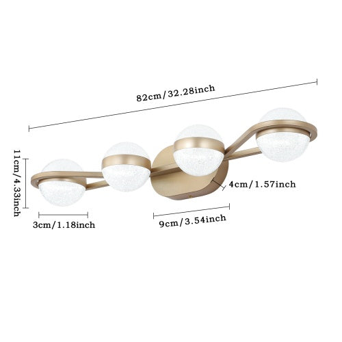 Gold Bathroom Vanity Light