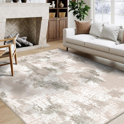 Abstract Washable Area Rug