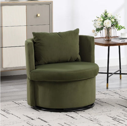 Upholstered Bucket Dining Chair with Ottoman