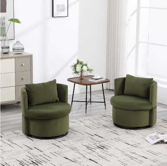 Upholstered Bucket Dining Chair with Ottoman