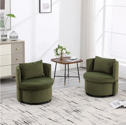 Upholstered Bucket Dining Chair with Ottoman
