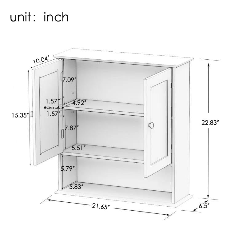 Bathroom Mirror Cabinet with Shelves