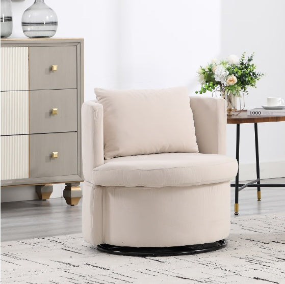 Upholstered Bucket Dining Chair with Ottoman
