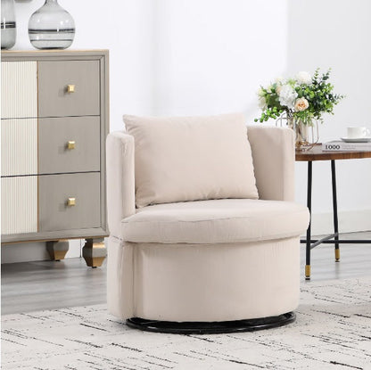 Upholstered Bucket Dining Chair with Ottoman