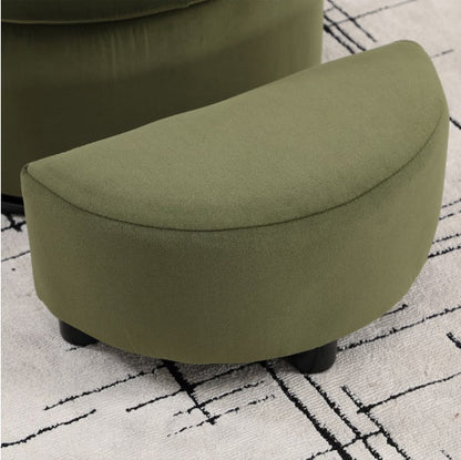 Upholstered Bucket Dining Chair with Ottoman