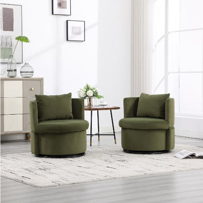 Upholstered Bucket Dining Chair with Ottoman